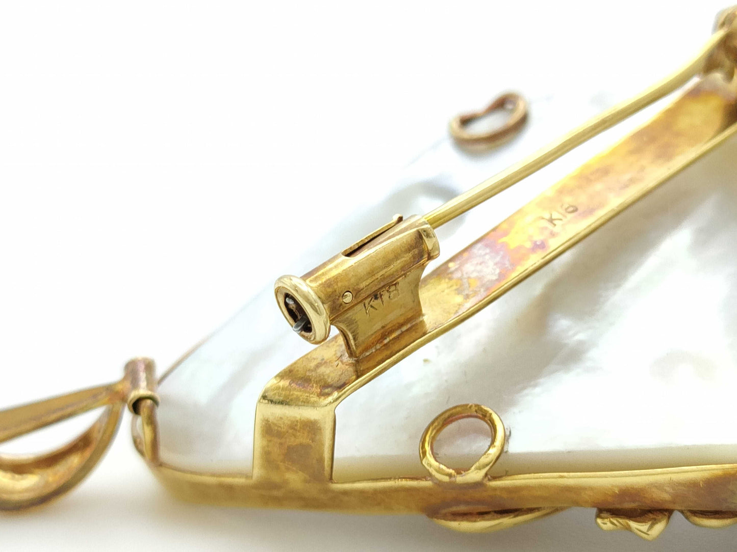 Mabe Pearl K18 21.8g Brooch 