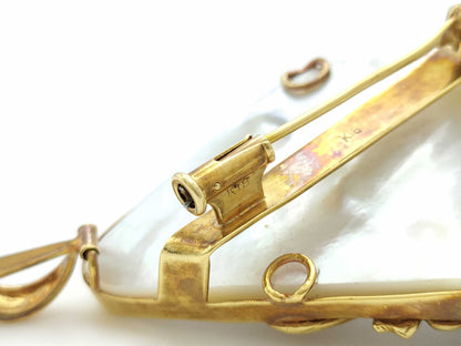 Mabe Pearl K18 21.8g Brooch 
