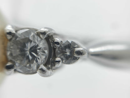 Pearl Diameter Approx. 11.4mm D0.37ct Pt900 8.4g Ring 