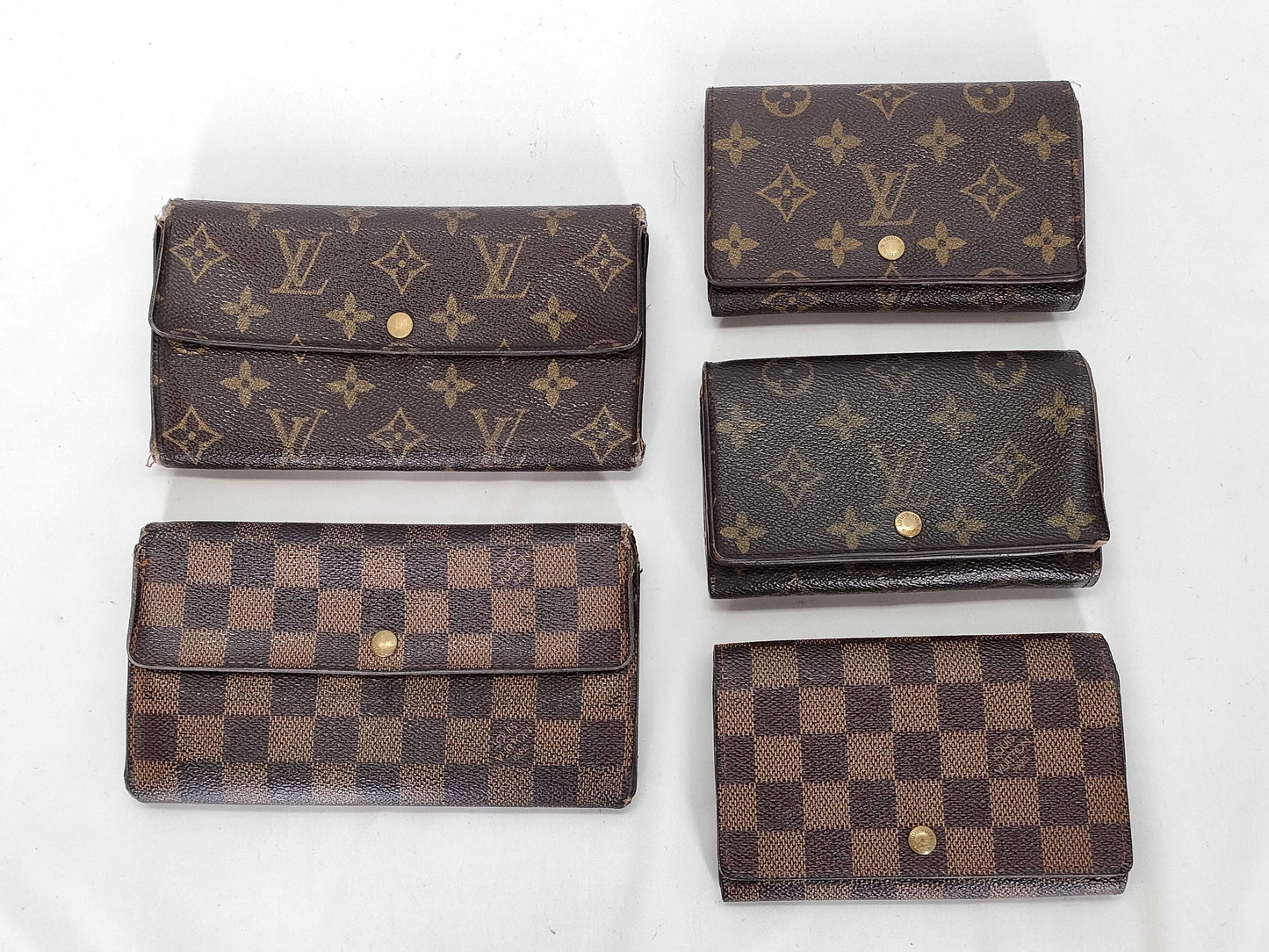 LOUIS VUITTON Monogram Louis Vuitton Wallet Set of 5 Wallets