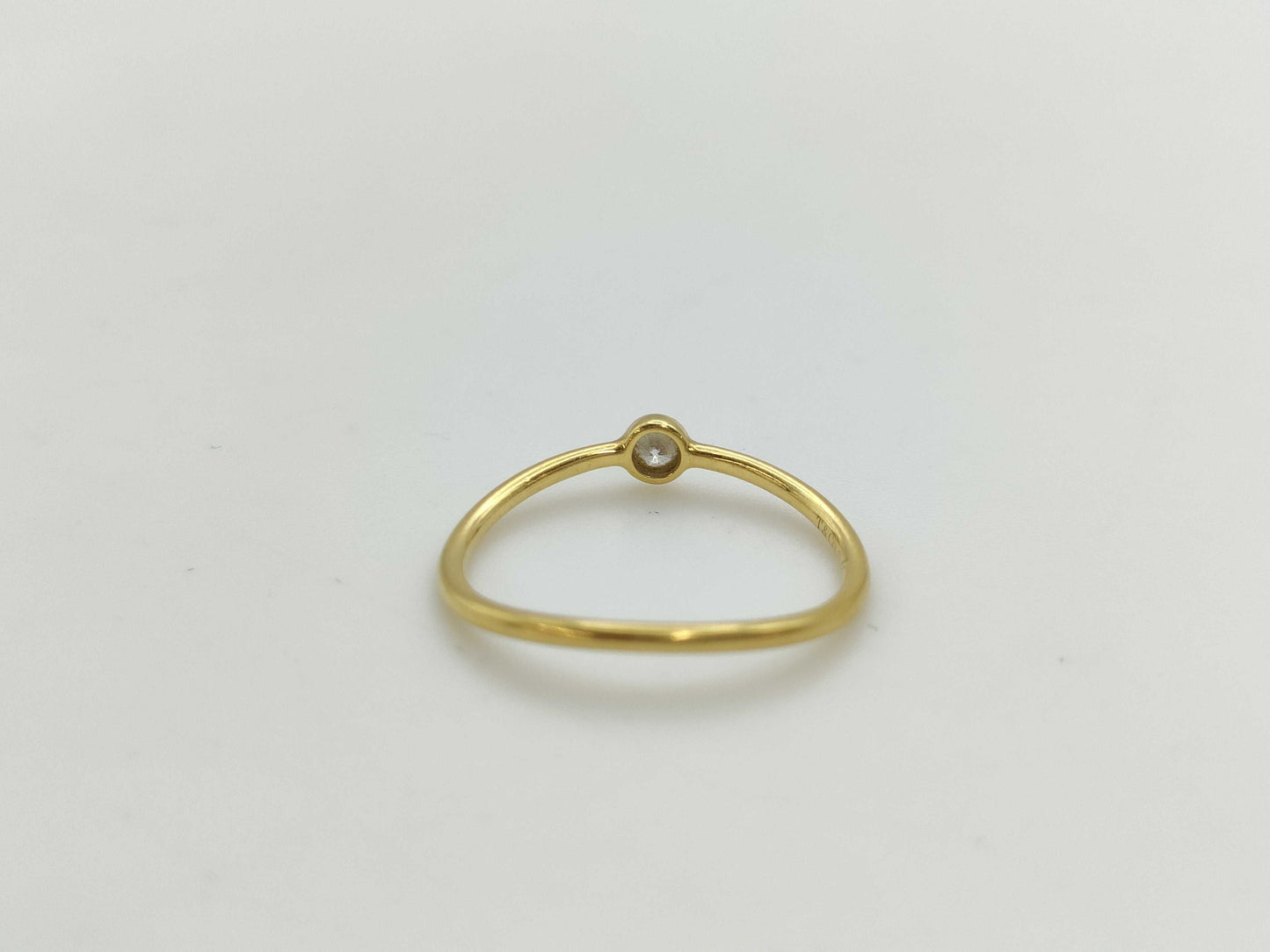 Tiffany & Co. Wave 1PD AU750 1.0g Ring 