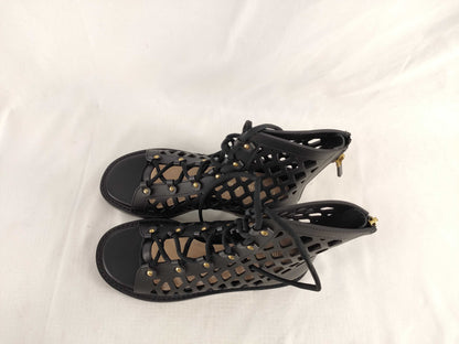 Dior D-Trap Mesh Leather Sandals Boots Lace-Up 35 1/2 Other Shoes