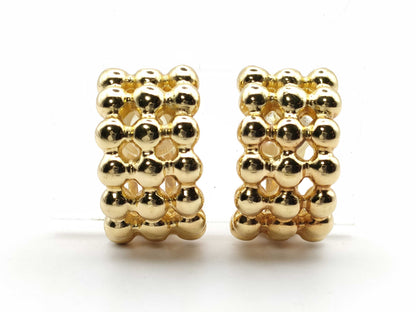Dior Dior Earrings 19g Hoop Round Dot Christian Dior Earrings