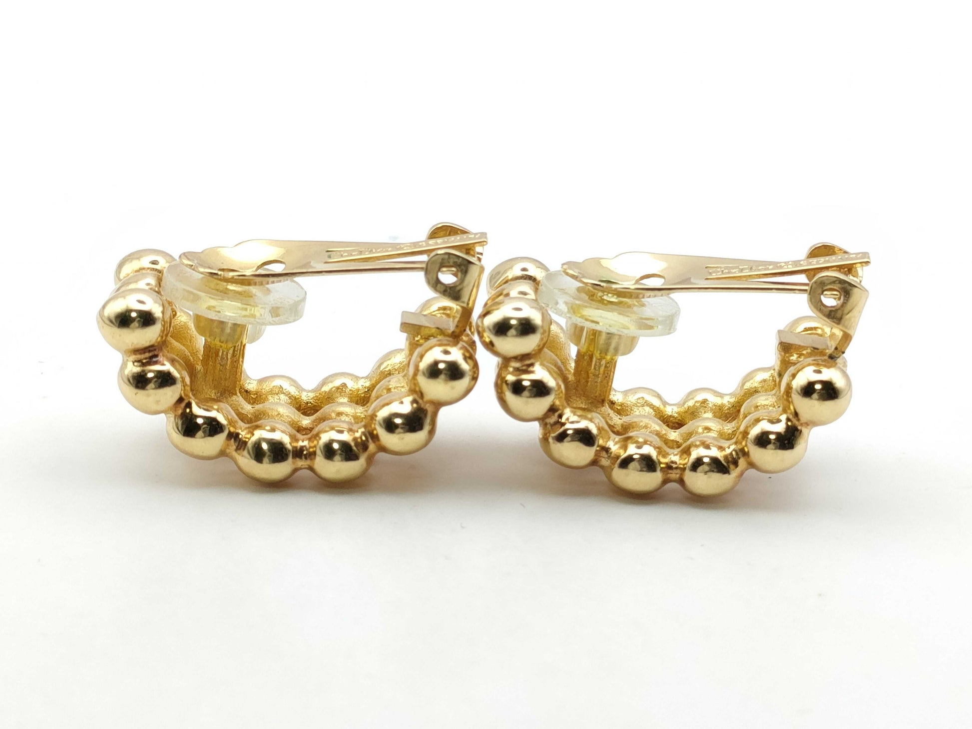 Dior Dior Earrings 19g Hoop Round Dot Christian Dior Earrings
