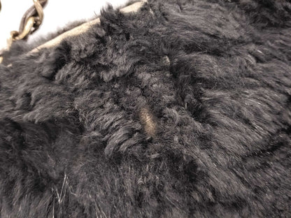CHANEL fur shoulder bag