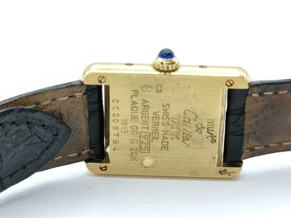 Cartier Must Tank SM 1613 CC208784 Quartz Trinity Dial Women's Watch