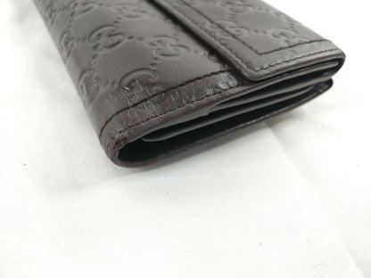 GUCCI Gucci Shima Gucci Shima Leather Long Wallet Brown Wallet