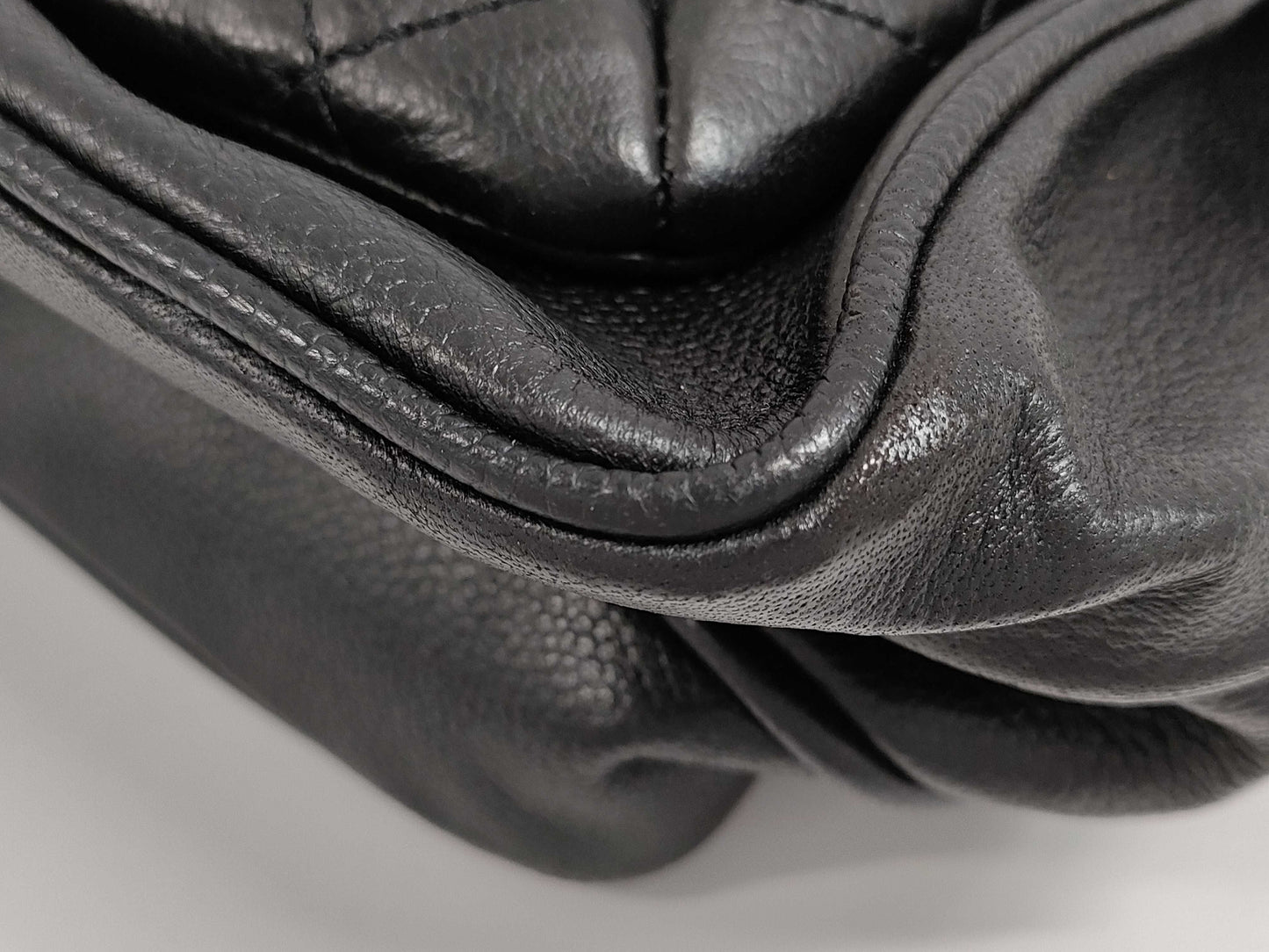 CHANEL CHANEL 2.55 Caviar Skin Black Chain Shoulder Bag