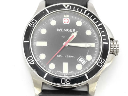 WENGER 7232X/T Quartz Black Dial Immovable Men's Watch