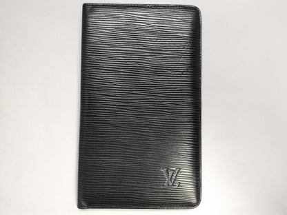 LOUIS VUITTON Epi LV Epi Long Wallet Black Wallet