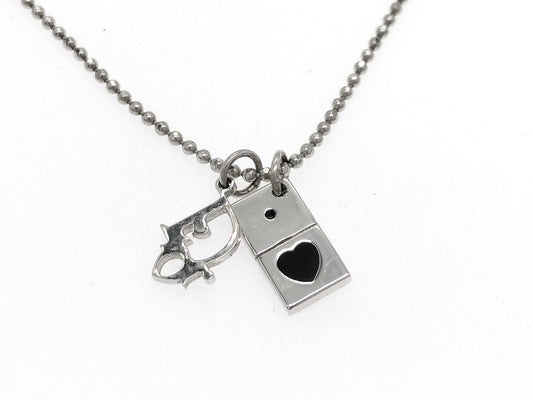 Dior Christian Dior Heart Playing Card Necklace Necklace