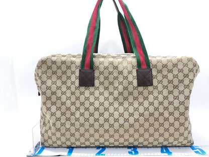 GUCCI GG Canvas Gucci Boston GG Pattern Sherry Line Boston Bag
