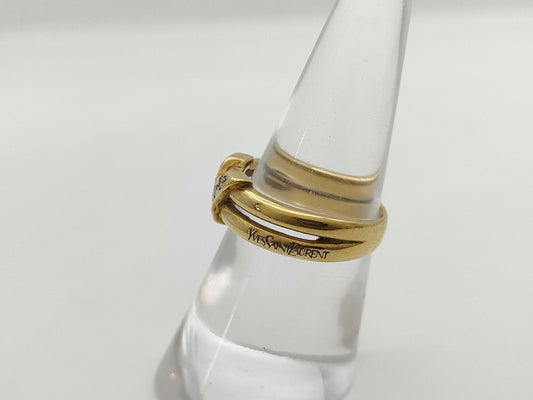 Yves Saint Laurent D0.08ct K18 5.8g Ring 