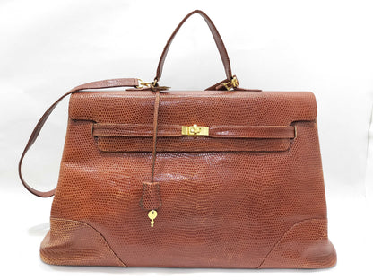 INES Crocodile Boston Bag Handbag