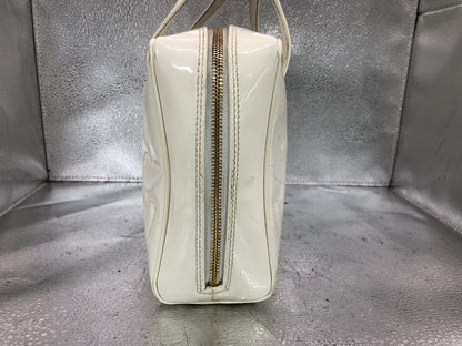 CHANEL Triple Coco Handbag with Seal 9567888 Patent Leather White Bag