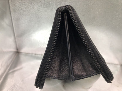 CHANEL Cocomark Round Zipper Long Wallet with Seal 9750708 Caviar Skin Black Wallet
