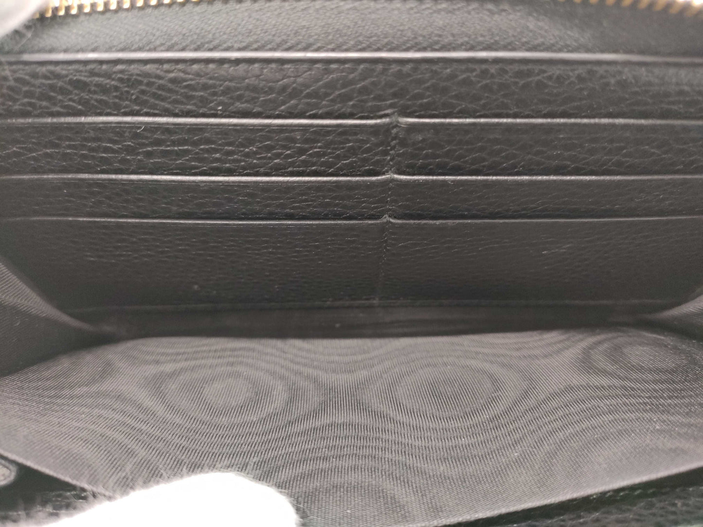 GUCCI GUCCI Double G Zip Around Leather Long Wallet