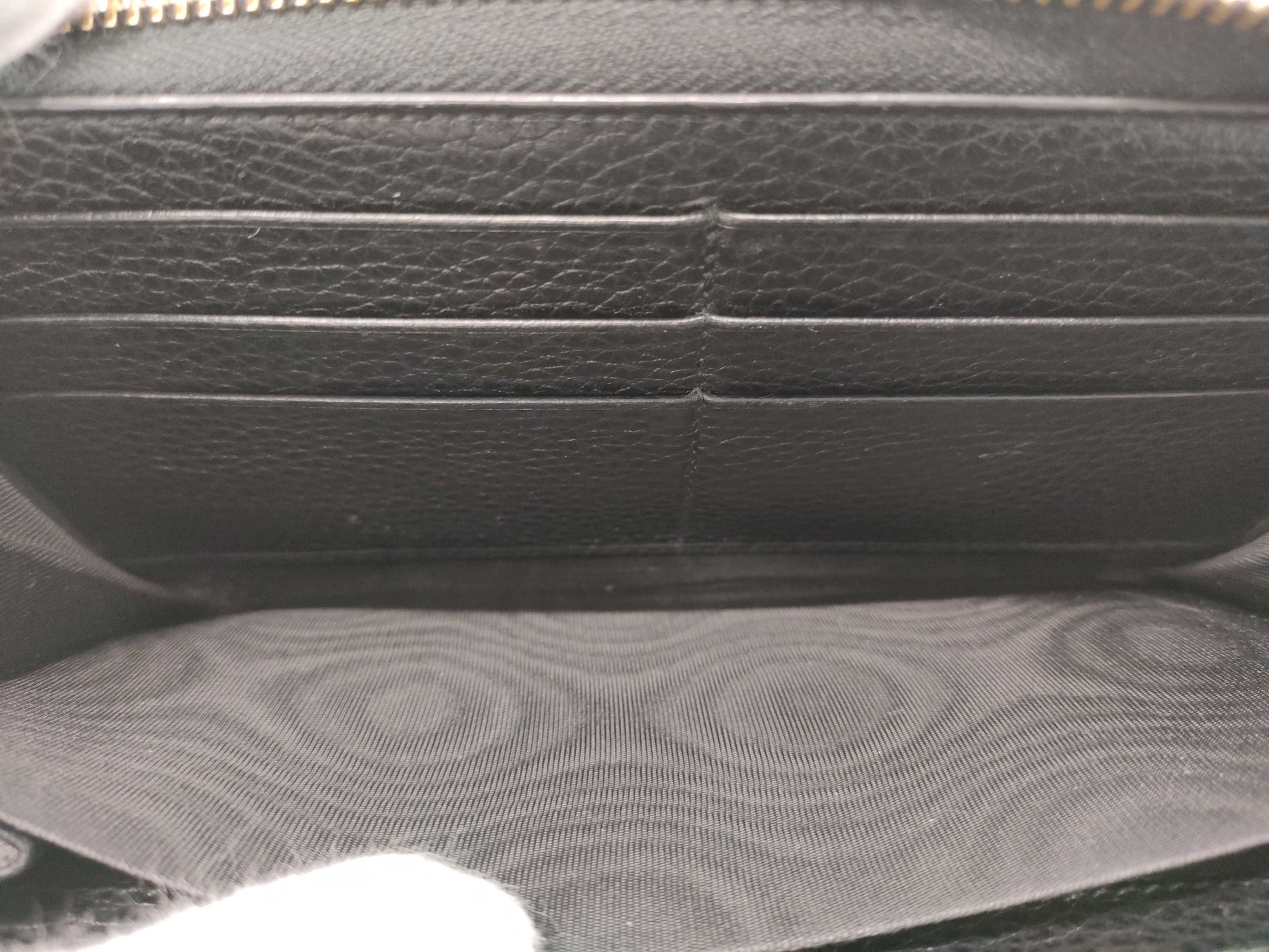 GUCCI GUCCI Double G Zip Around Leather Long Wallet