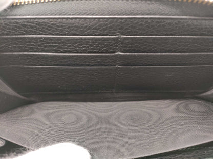 GUCCI GUCCI Double G Zip Around Leather Long Wallet