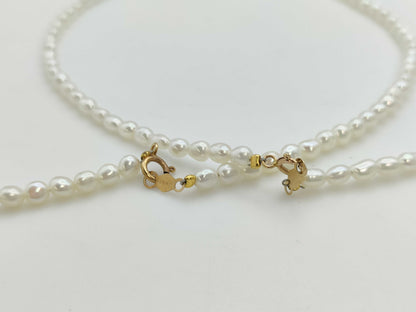 Pearl 5-piece set K18/K14/METAL 35.2g necklace 