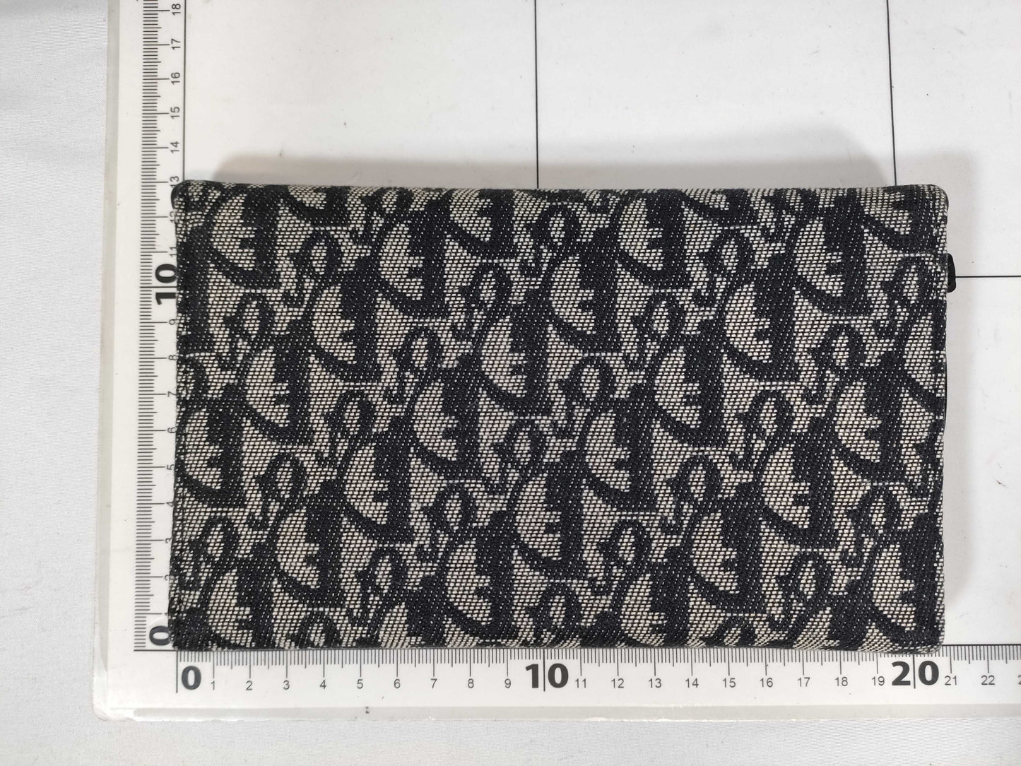 Dior Trotter Christian Dior Trotter Canvas Long Wallet TR-1001 Grey x Black Wallet