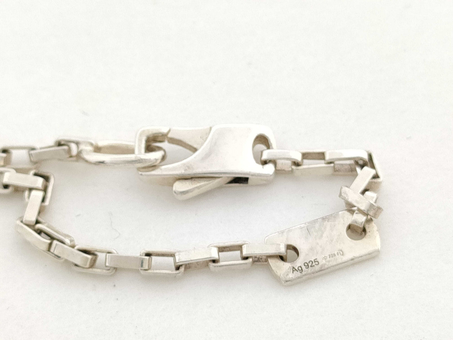GUCCI Logo SV925 Silver 12.4g Necklace