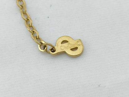 Dior Christian Dior CD Logo Necklace GP Gold Necklace