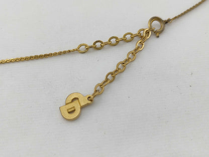 Dior Christian Dior CD Logo Necklace GP Gold Necklace