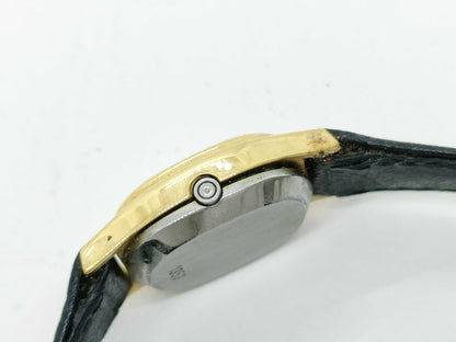 OMEGA De Ville 1353 Stainless Steel/GP/Leather/QZ Gold Dial Non-Working/No Operational Guarantee Women's Watch