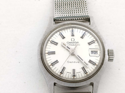 OMEGA Geneva SS/AT Silver Dial Women's Watch