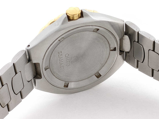 OMEGA Seamaster Seamaster SS/GP/QZ Black Dial Non-Working/No Operational Guarantee Men's Watch