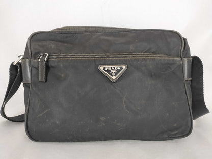 PRADA Nylon Prada Tesuto Shoulder Bag Black Shoulder Bag