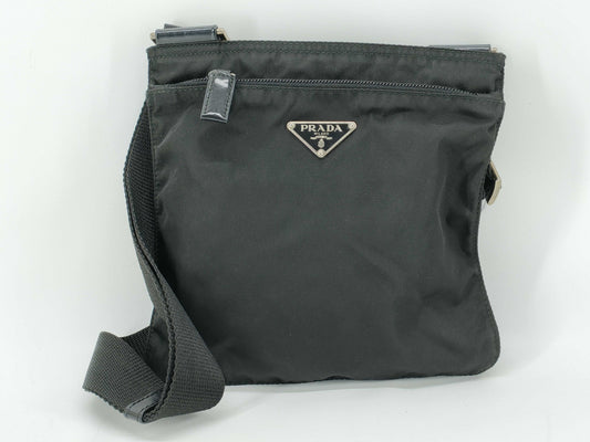 PRADA Nylon Prada Tesuto Shoulder Bag Black Shoulder Bag