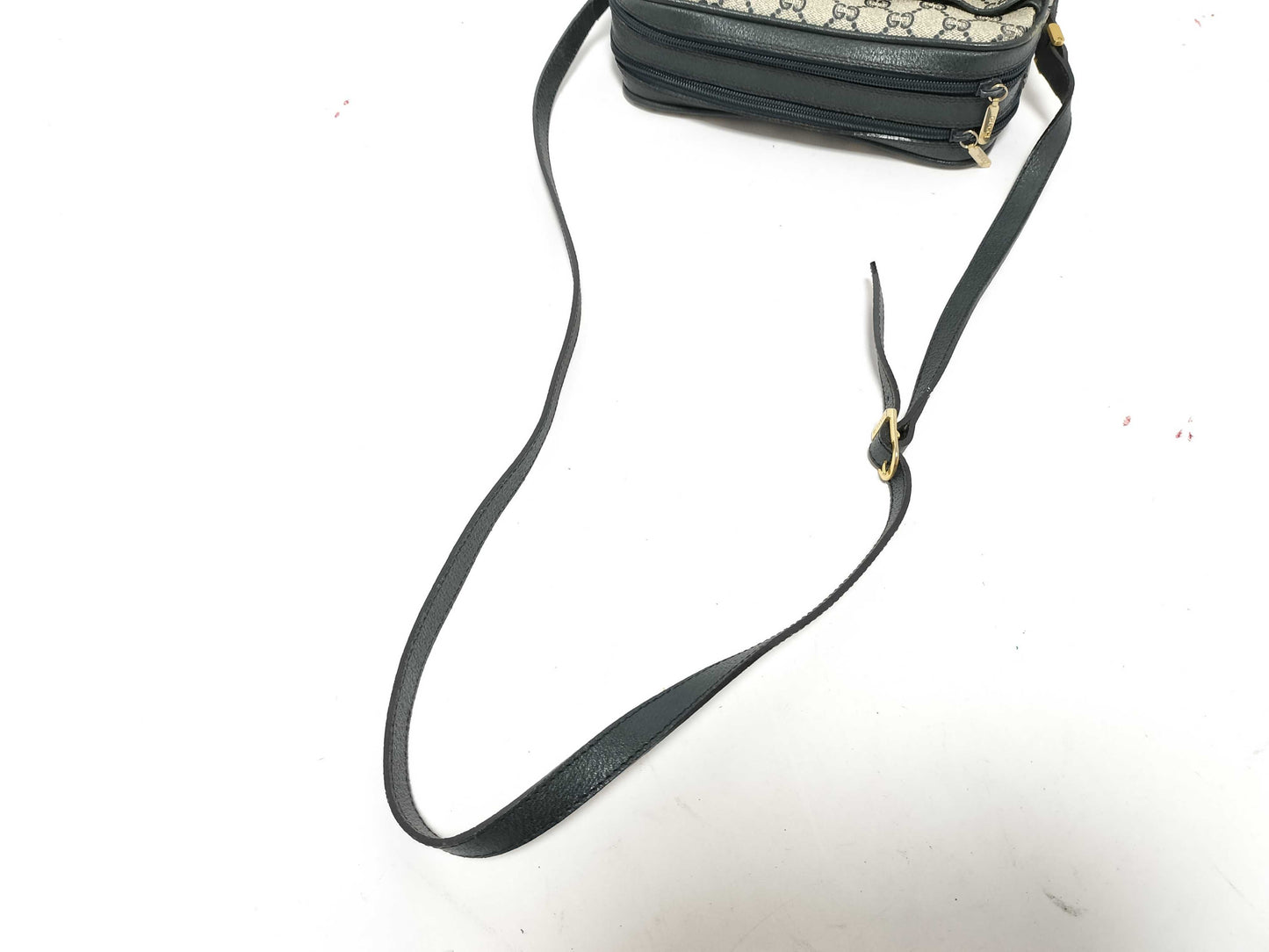 GUCCI GG Plus Gucci PVC Shoulder Bag White x Black Shoulder Bag