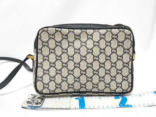 GUCCI GG Plus Gucci PVC Shoulder Bag White x Black Shoulder Bag