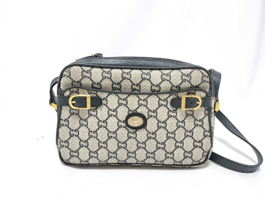 GUCCI GG Plus Gucci PVC Shoulder Bag White x Black Shoulder Bag