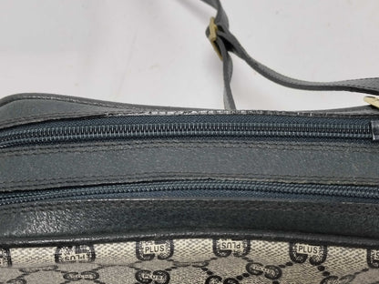 GUCCI GG Plus Gucci PVC Shoulder Bag White x Black Shoulder Bag