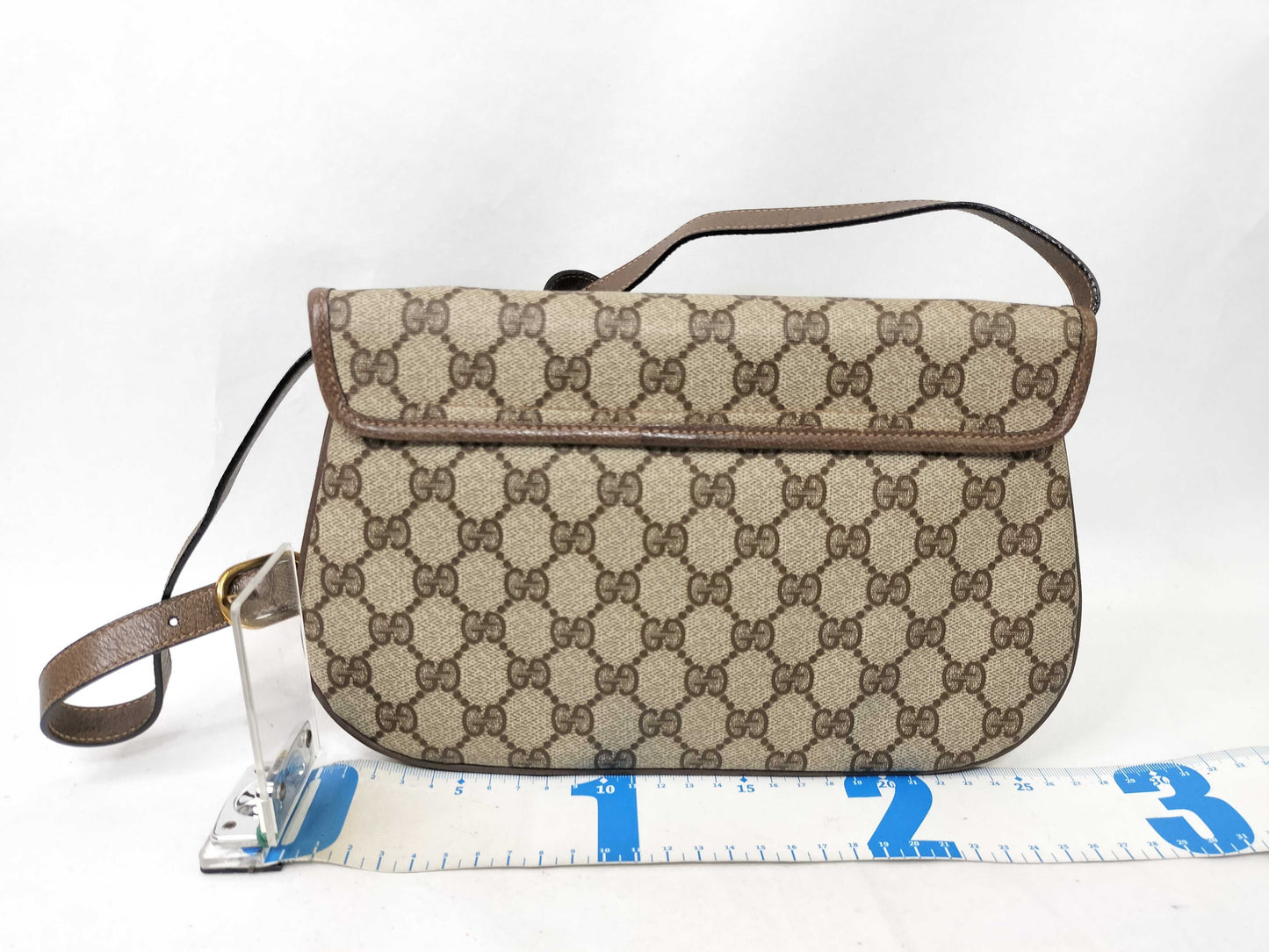GUCCI GG Supreme Gucci GG Supreme Shoulder Bag Brown Clutch Bag