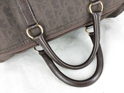Dior Trotter Christian Dior Nylon Canvas Boston Bag Brown Boston Bag