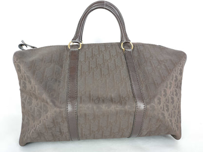 Dior Trotter Christian Dior Nylon Canvas Boston Bag Brown Boston Bag