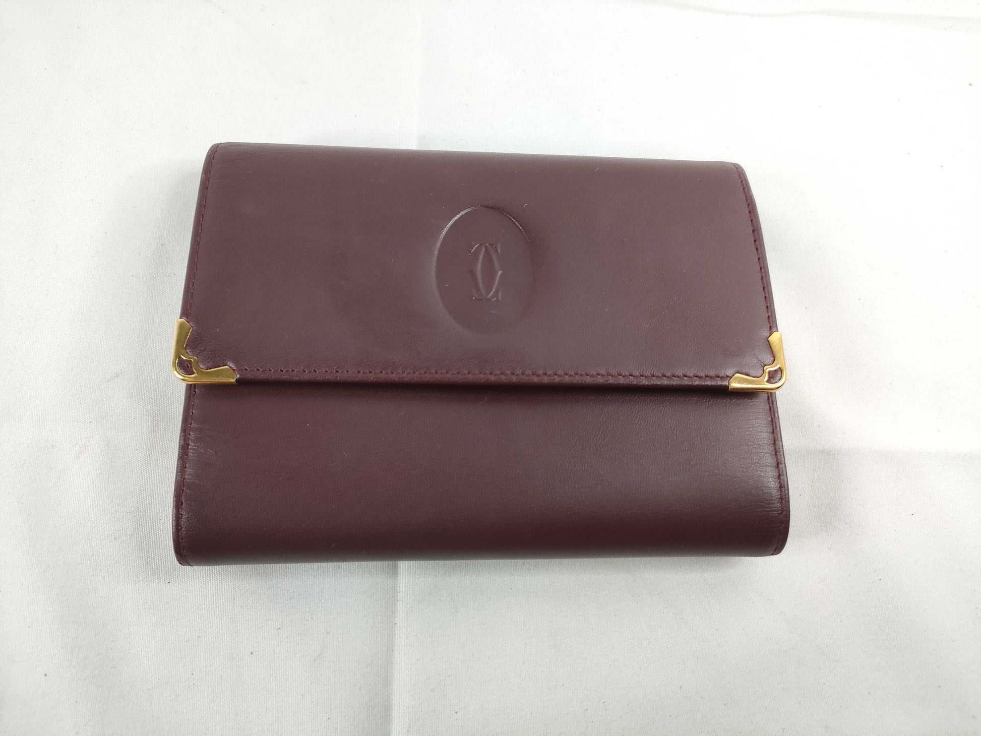 Cartier Mast Cartier Mastline Leather Tri-Fold Wallet Bordeaux Wallet