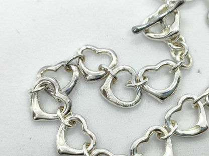 Tiffany&Co. Open Heart Tiffany Open Heart Link Toggle Bracelet SV925 Bracelet Bangle