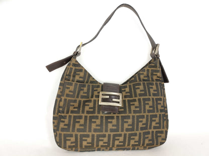 FENDI Zucca Fendi Zucca Nylon Canvas One Shoulder Bag 214526569018 Khaki Shoulder Bag