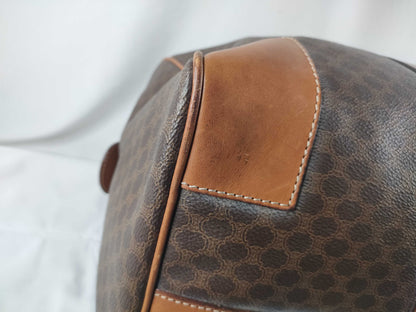 CELINE Macadam PVCx Leather Boston Bag M12 Brown Boston Bag