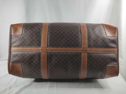 CELINE Macadam PVCx Leather Boston Bag M12 Brown Boston Bag
