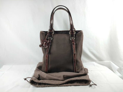 CELINE Canvas x Leather Tote Bag WC-ST-0047 Brown Tote Bag