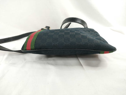 GUCCI GG Canvas Gucci Sherry Line GG Canvas Shoulder Bag 144388 002058 Black Shoulder Bag