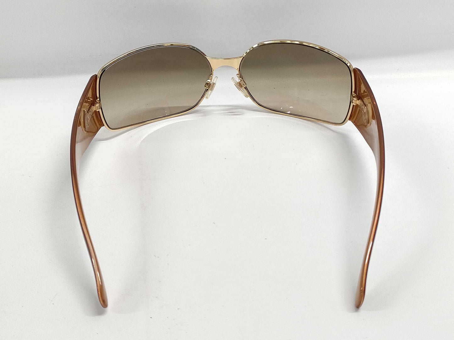  CHANEL Coco Mark Metal and Plastic 4115 Gold and Brown Sunglasses