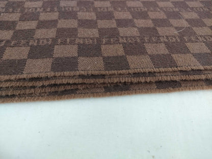 FENDI Wool Muffler Brown Muffler