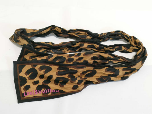 LOUIS VUITTON LV Leopard Bandeau M72394 Scarf 